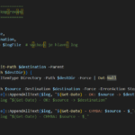 Logované kopírování v powershellu