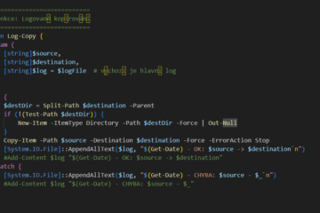 Logované kopírování v powershellu